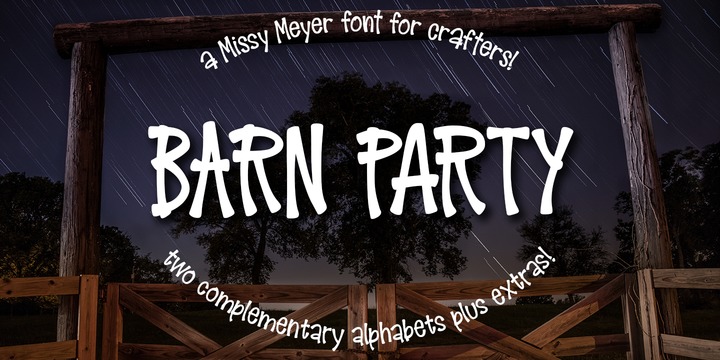 Schriftart Barn Party